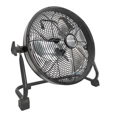 Geel de Ventilatorsgelijkstroom Herladen Draagbare 12inch van de KCoolVentk12df Industrieel Vloer/Zwarte
