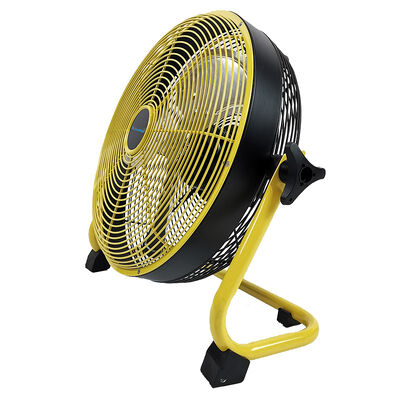 Geel de Ventilatorsgelijkstroom Herladen Draagbare 12inch van de KCoolVentk12df Industrieel Vloer/Zwarte
