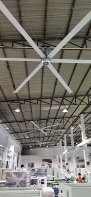 KCoolVent hb-A2500 HVLS Industriële grote plafondventilator voor grote ruimte, 0.75kW-Versnellingsbakmotor, de ventilatorbladen van de Aluminiumlegering